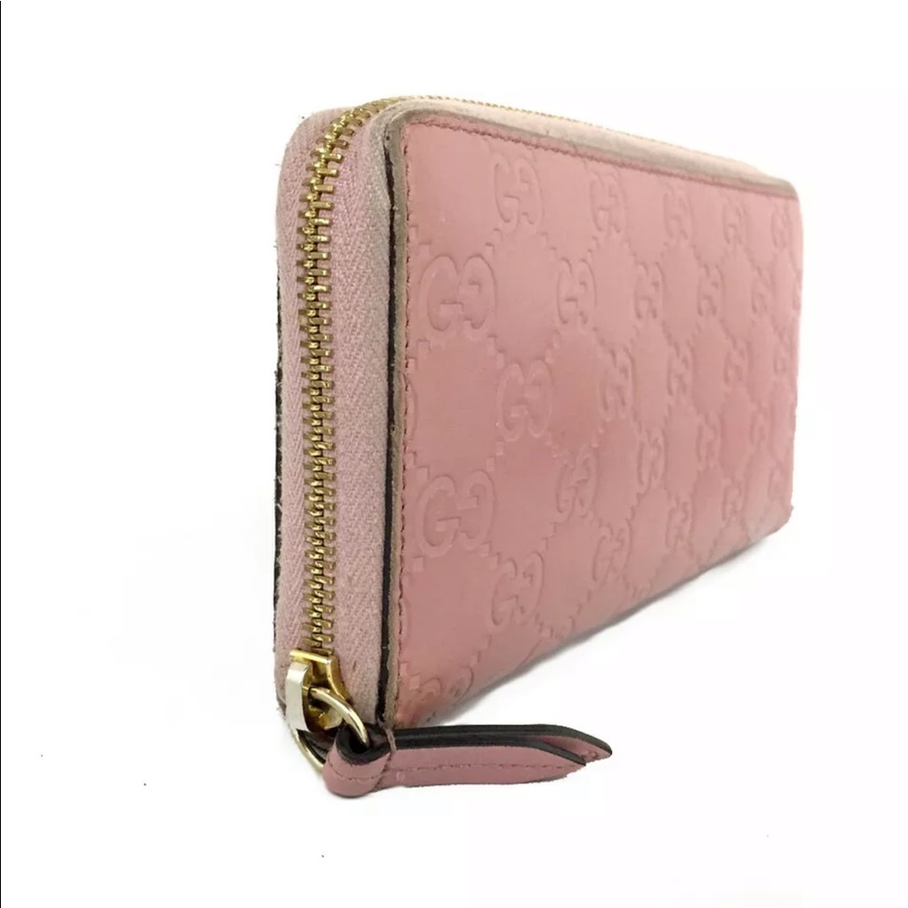GUCCI Shima Pink Leather Zippy Continental Wallet - Picture 5 of 12